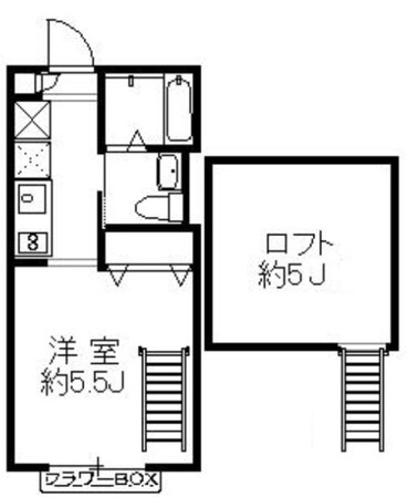 レスク中目黒アパートメントの物件間取画像